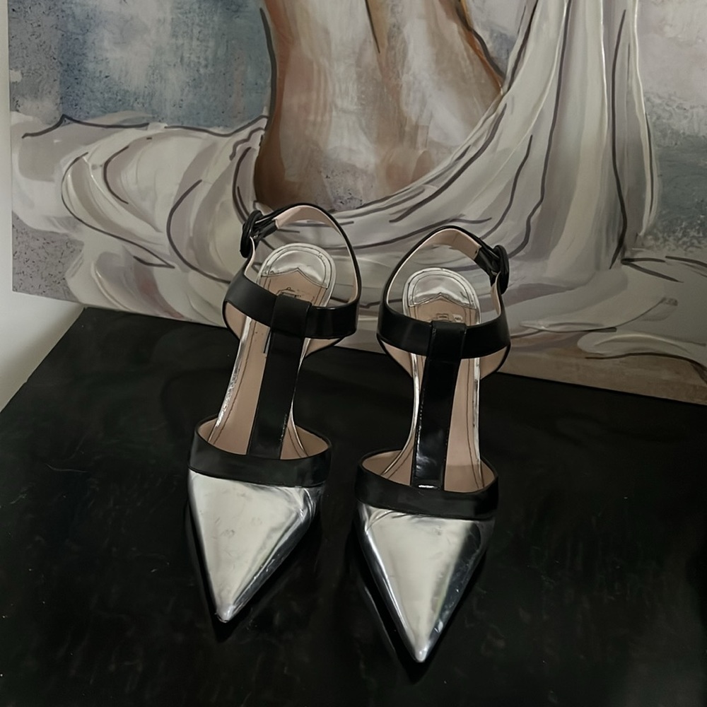 Prada heels 😍 black silver size 38.5 - Picture 4 of 8